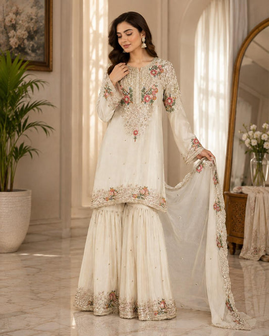 Embroidered Sharara Set